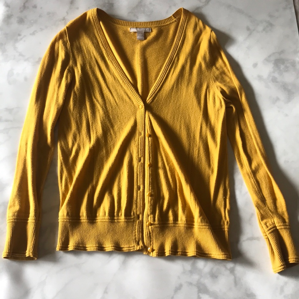 Banana Republic Mustard Cardigan